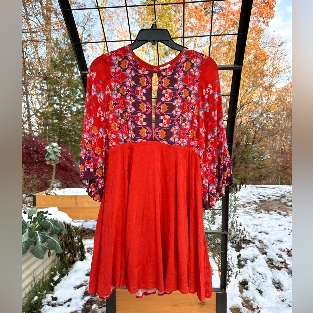 Urban Outfitters Burnt Orange Boho Dress